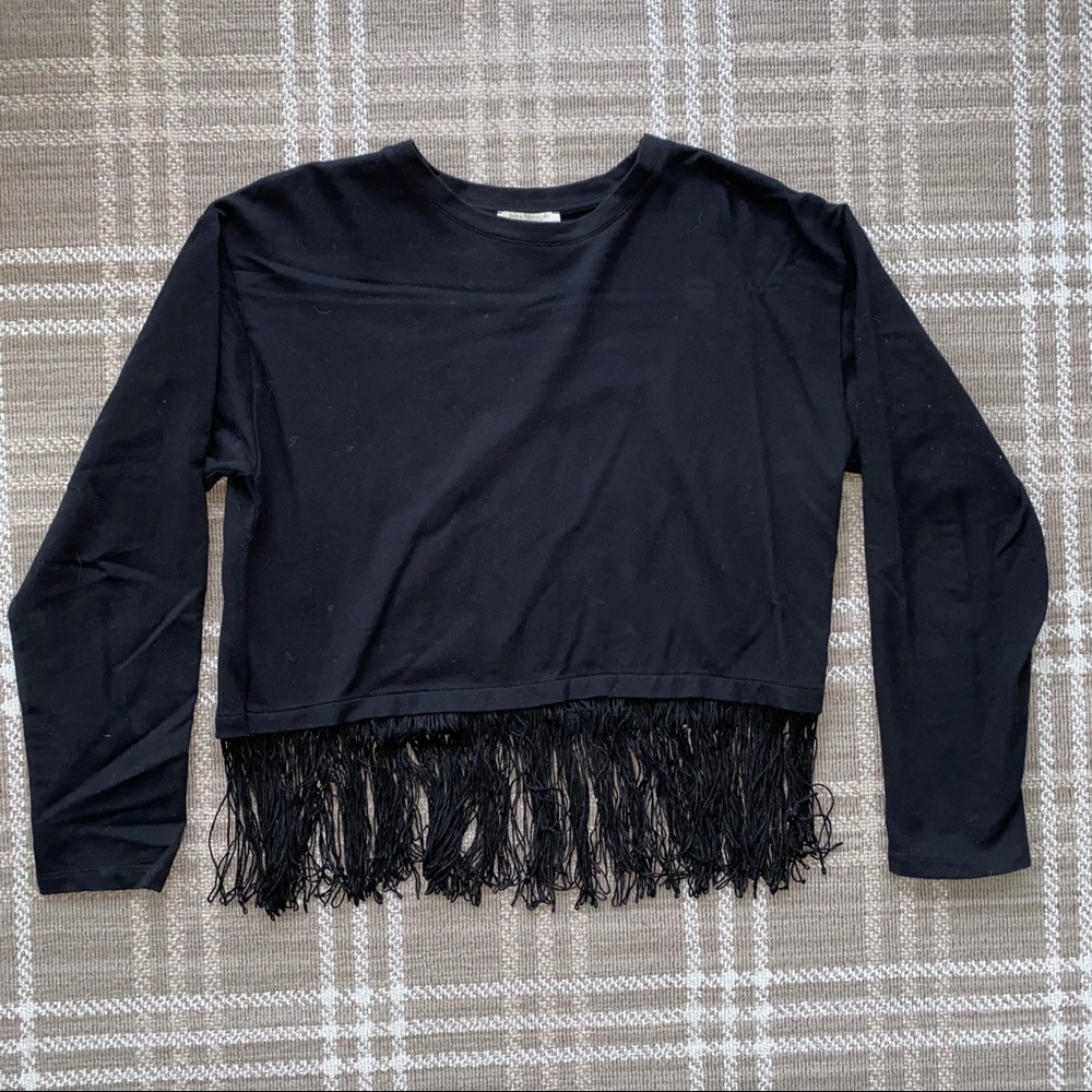 Zara Fringe Long-Sleeve